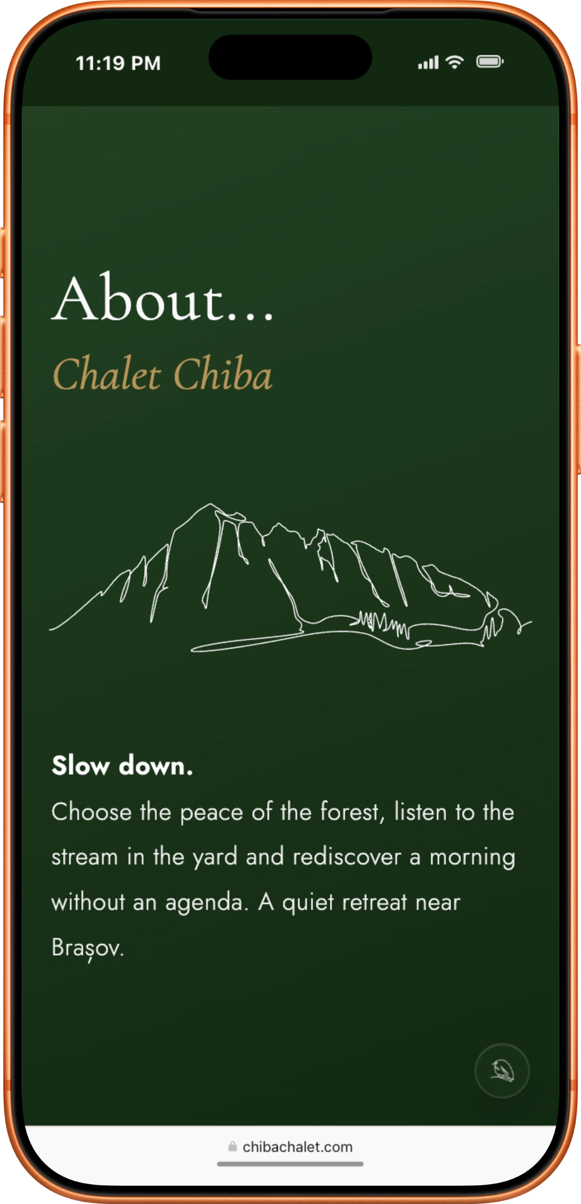 Chalet Chiba — Design & Development project by Achieve, web design studio in Brașov — screenshot 4